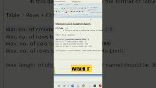 Can I drop all the columns in a table? | Oracle SQL | VARAHI IT