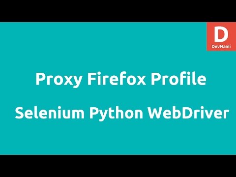 Python Selenium Set HTTP Proxy Firefox Profile