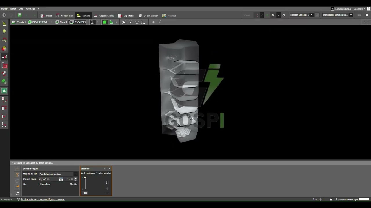 Projet d'éclairage ERP