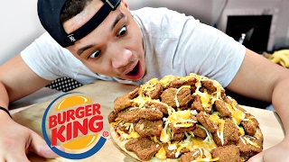 DIY GIANT 100 NUGGET PIZZA!! (20+ LBS) 100 NUGGET CHALLENGE