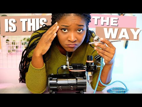 BEGINNER TRIES TO AIRBRUSH | VEVOR AIRBRUSH KIT REVIEW