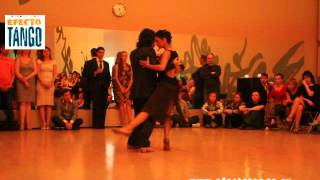 Gaston Torelli y Moira Castellanno dance in milonga-solidaria 1