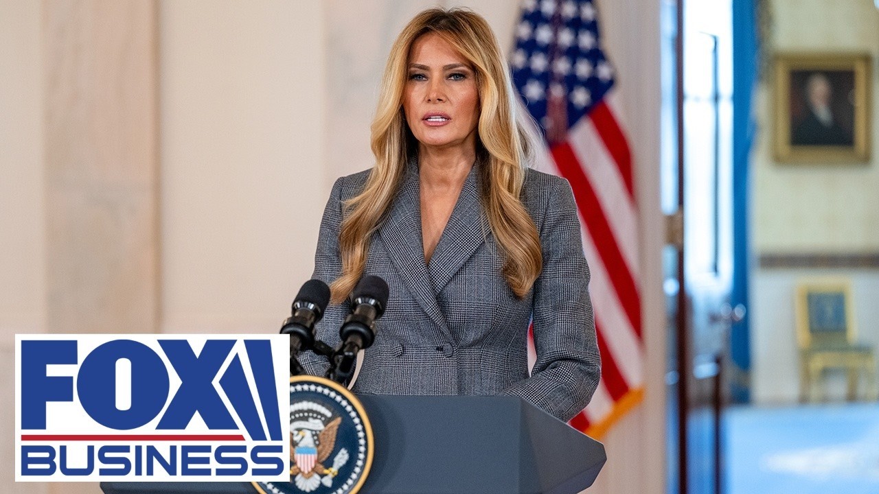 First lady Melania Trump speaks at elementary school