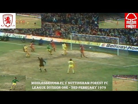 MIDDLESBROUGH FC V NOTTINGHAM FOREST FC–1-3–3RD FEBRUARY 1979–AYRESOME PARK, MIDDLESBROUGH.