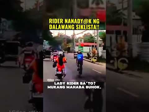 Rider NANADY@K ng dalawang siklista! Mukang lady rider to, sana mapatawag ng LTO | Kamote rider.