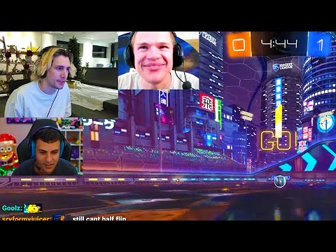 xQc 1v2's Stable Ronaldo and Jynxzi in Rocket League