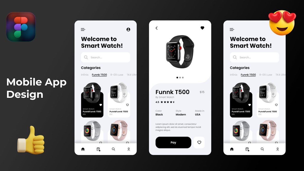 Figma Smart Watch UI Design Tutorial – Beginner to Advanced with Prototype