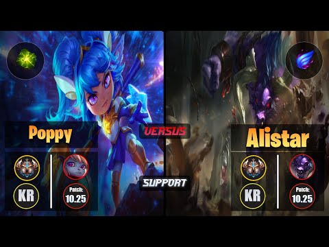 Challenger POPPY [Aftershock] (Support) VS  ALISTAR - Challenger KR Patch 10.25