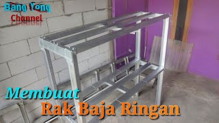 cara membuat rak hidroponik dari baja ringan 