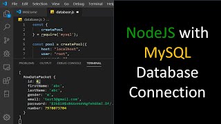 MySQL Database connection from node js application