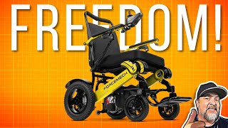 LOVE IT!! Forcemech Navigator Pro Lightweight Folding Electric Wheelchair for Travel