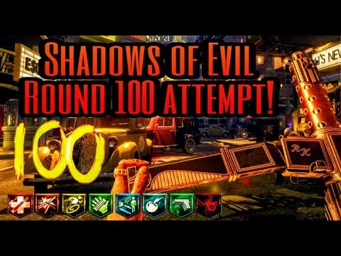 WE FINALLY GOT ROUND 100 LIVE ON SHADOWS OF EVIL!!!!!!
