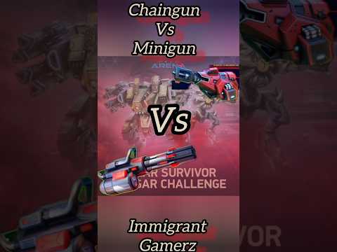 chaingun vs Minigun 🔥||comparison short #mecharenatrivia#mecharenacomparisonshort