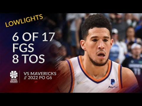 Devin Booker 6 of 17 fgs 8 tos vs Mavericks 2022 PO G6
