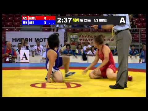 WWJC2013 / Sabira Aliyeva -  Rino Abe (JPN) - FW 72 kg - 1/2 final