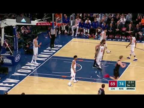 Lauri Markkanen’s VICIOUS Slam Dunk on Enes Kanter | Bulls vs Knicks