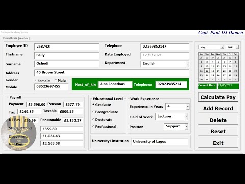 How to Create Data Entry Form in Excel using VBA - Part 1 of 2