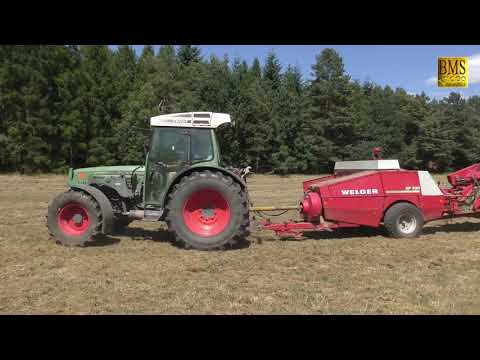 Heu vom Halm   Heuernte 2018 mit Fendt 208, Welger AP 630, Claas Variant in der Lüneburger Heide