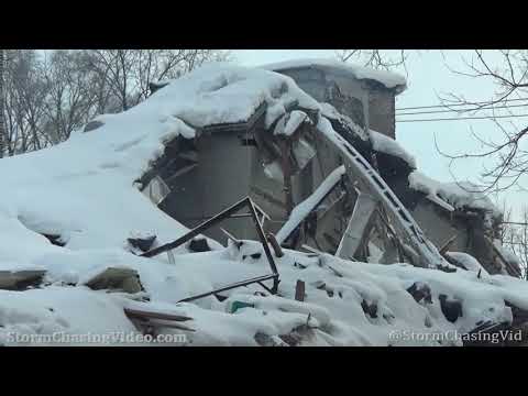 Roof Collapse From Heavy Snow - Chicago, IL - 2/18/2021