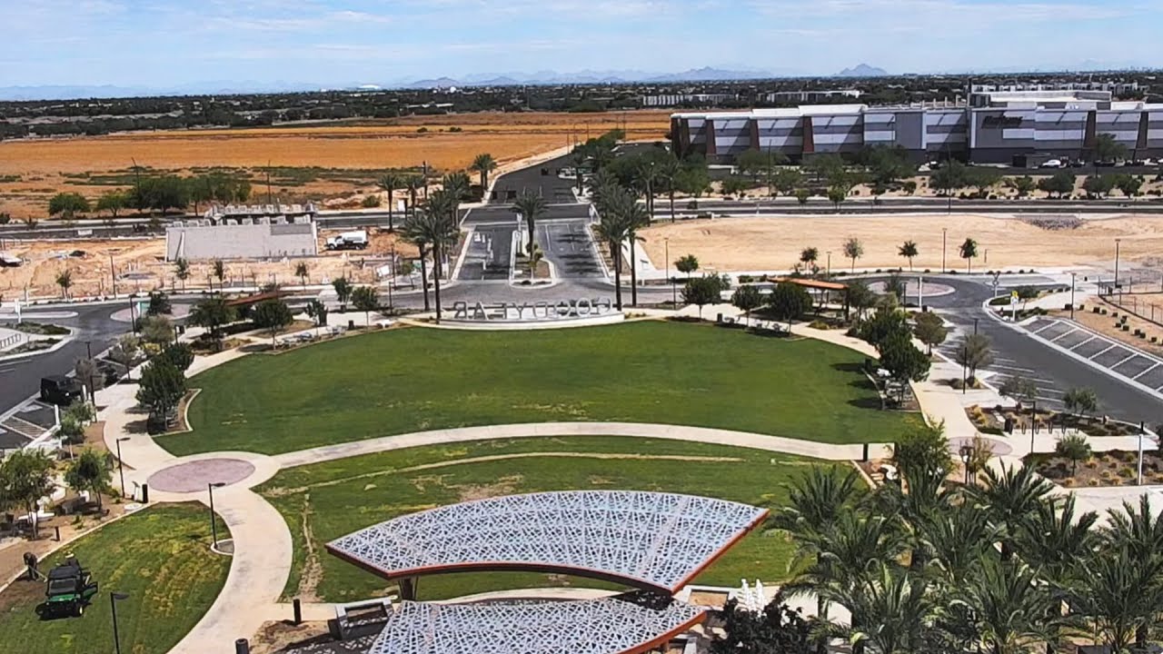 Live webcam view of Goodyear Civic Square Amphitheater