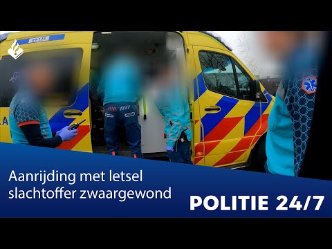Aanrijding met letsel slachtoffer zwaargewond | POLITIE 24/7