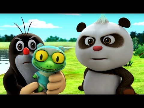 Кротик и Панда  - сборник - Все серии про нянек Кротика  и Панду-  развивающий мультфильм