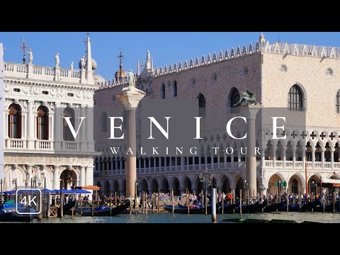 [4K] Veneza - Praça de São Marcos e Palácio de Dodge 4K Itália 🇮🇹