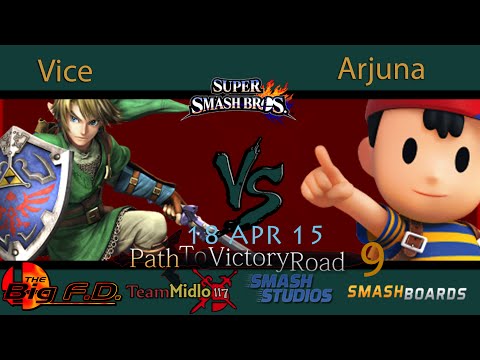 PTVR9 - Vice (Link) Vs. Arjuna (Ness) SSB4 Tournament Smash 4 Wii U