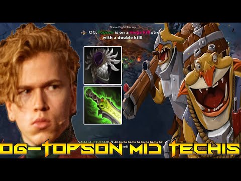 OG-Topson [Techies] New Cancer Mid Hero With Blademail & E-Blade Dota 2 Gameplay  7.26