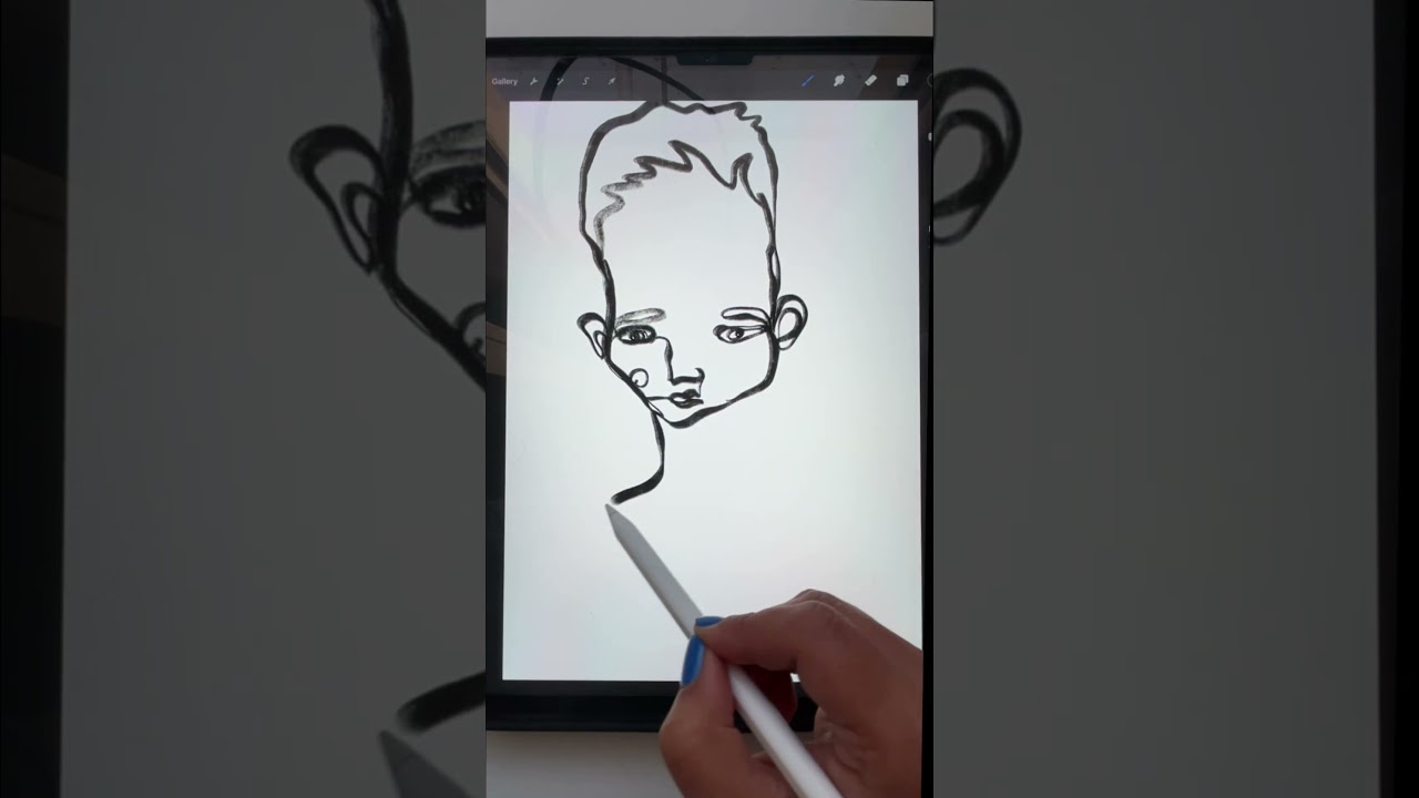 How To Draw An Abstract Portrait With One Continuous Line | One-Line Portrait Drawing | Quick Sketch