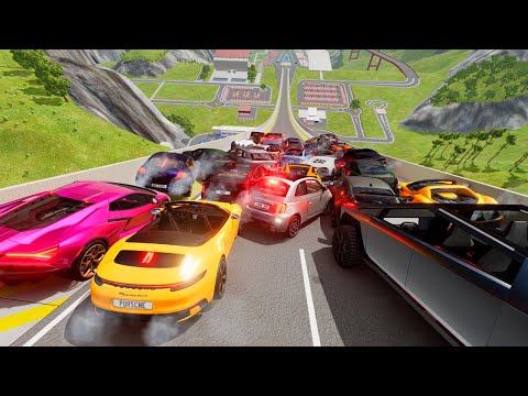 Big Ramp Jumps with Real Car Mods - BeamNG Drive Crashes