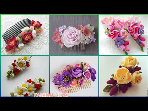 Latest Handmade Polymer Clay Floral Hairpiece/Floral Hair Pins/Bridal Headpiece/Floral Hair Combs