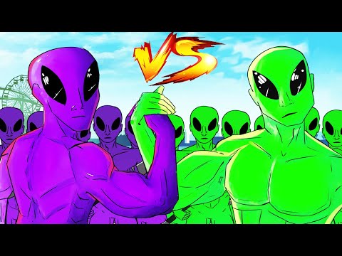 ALIENS ARE RUINING GTA 5! (Green VS Purple)