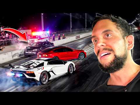 UN TESLA LE GANA A MI NUEVO LAMBORGHINI Y OCURRE UN ACCIDENTE EN AUTODROMO || ALFREDO VALENZUELA