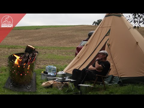 Tentipi Zirkon 7 Übernachtung im Herbst/ mit dem Zeltofen und Feuerkorb (Grill) von @xboil