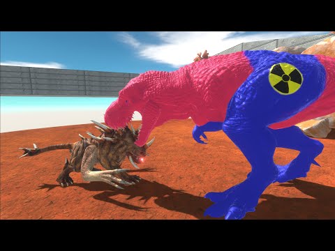 RED HULK T-REX DEATH RUN - Animal Revolt Battle Simulator