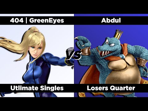 GAMING Weekly #36 - Losers Quarter - 404 | GreenEyes (Zero Suit Samus) vs. Abdul (King K. Rool)