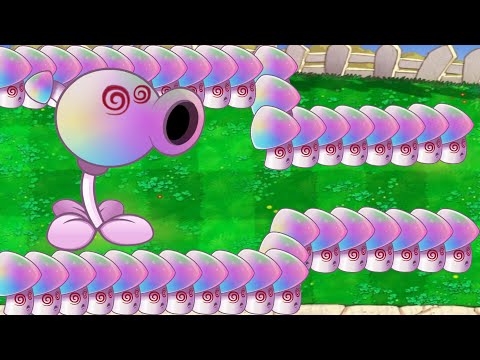 99 Scaredy Shroom Vs 99 Hypno Shroom Vs.All Zombies Team - Plants Vs.Zombies Mod