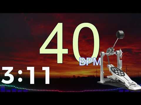 40BPM　BassDrum kick①　5minutes Drums Metronome