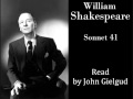 Sonnet 41 by Wiliiam Shakespeare - Read by John ...