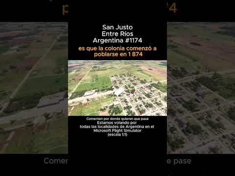 San Justo, Entre Rios desde el Microsoft Flight Simulator #sanjusto #entrerios #msfs #argentina