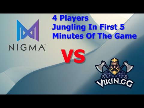 Dota 2 - Nigma vs Viking gg - Epic - Crazy Moment - 4 Heroes Jungling In First 5 Minutes Of The Game
