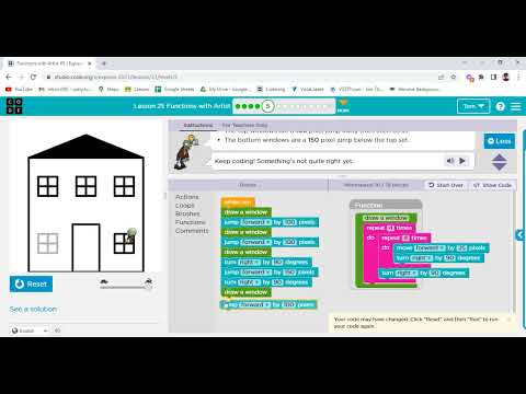 Code org Lesson 21 Functions with Artist