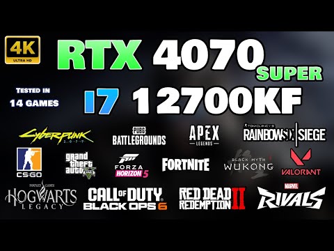 RTX 4070 Super + i7 12700KF : Test in 14 Games in 2025 | 4K | All Settings Tested