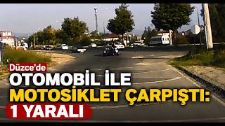  Düzce’de Otomobil İle Motosiklet Çarpıştı 1 Yaralı