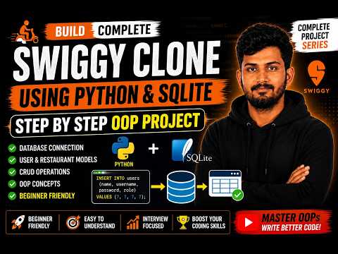 Python OOP Project: Build a Swiggy Clone with SQLite