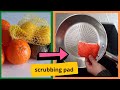 Scrubber Sponge From Mesh Produce Bags DIY Unsponges Zero Waste Kitchen