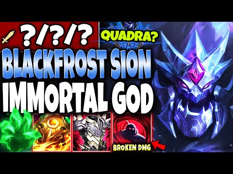 Almost 1v4 QUADRA? New Blackfrost Sion is an IMMORTAL GOD 🔥 LoL Top Sion skin s11 PBE Gameplay