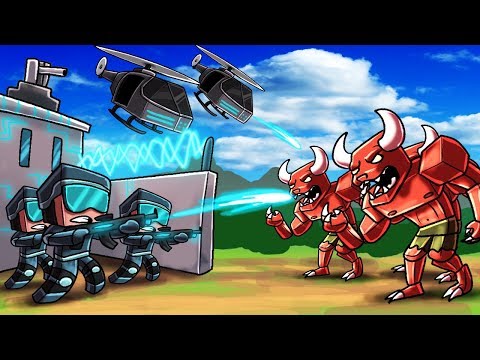 Minecraft | Good vs Evil - HUMAN BASE ATTACKED BY DEMON HORDE!