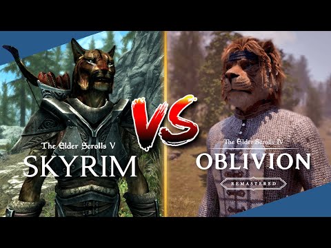 Skyrim vs Oblivion Remastered - Graphics and Gameplay Comparison